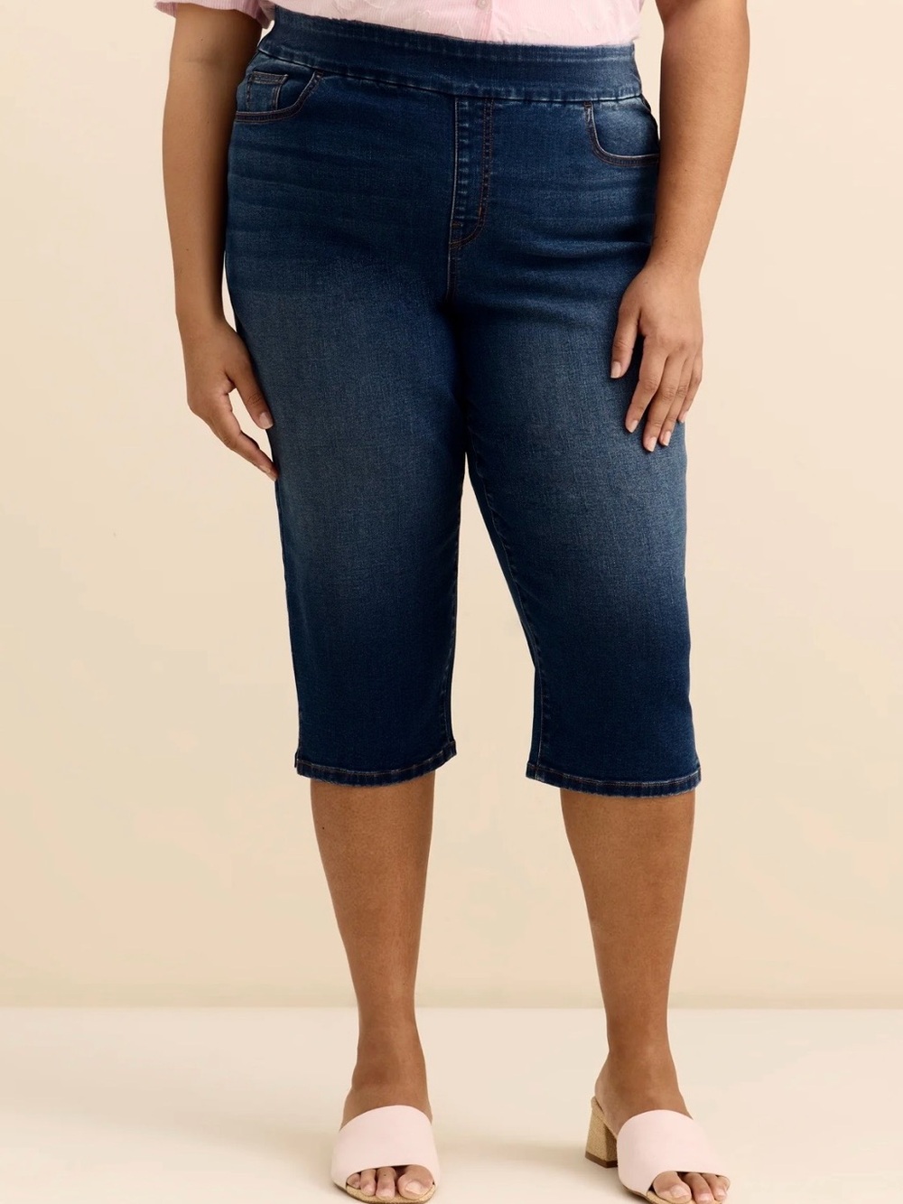 SALE! Plus Denim Capri Jeans from Pennington’s - Dark Wash